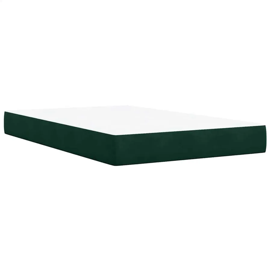 Sommier à lattes de lit avec matelas vert foncé 120x190 cm - 10