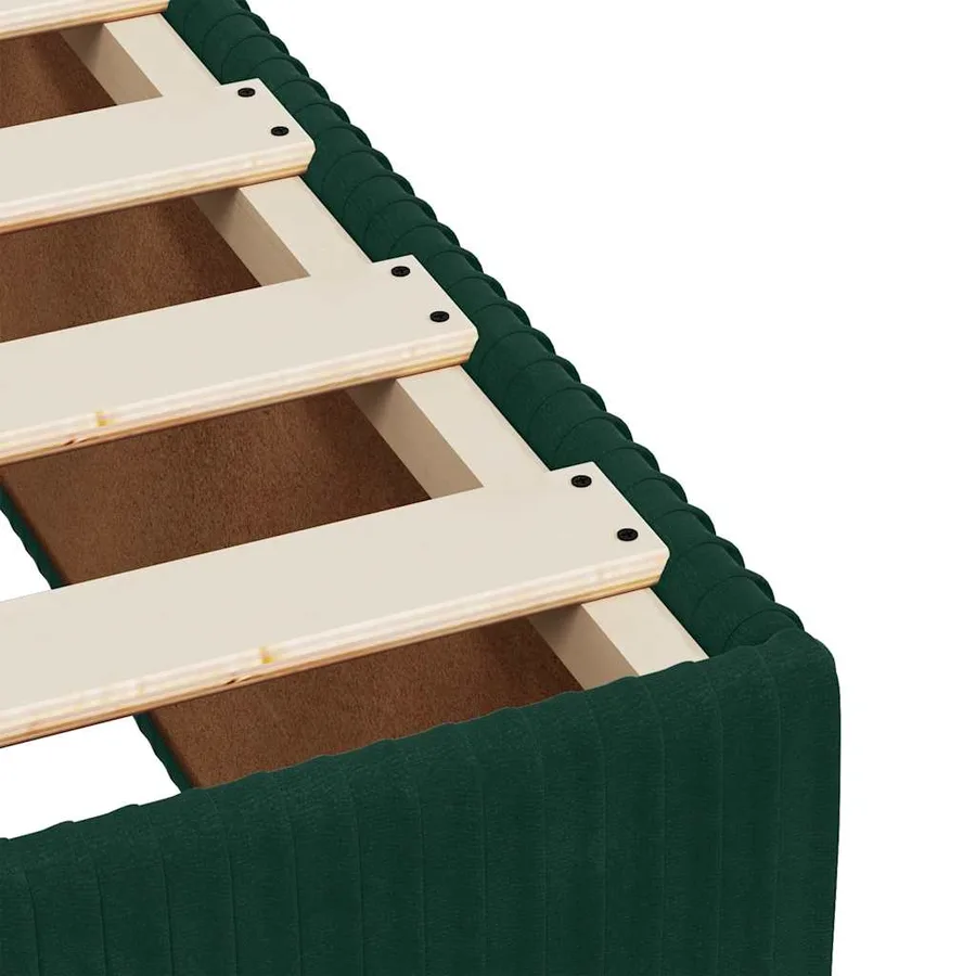 Sommier à lattes de lit avec matelas vert foncé 120x190 cm - 11
