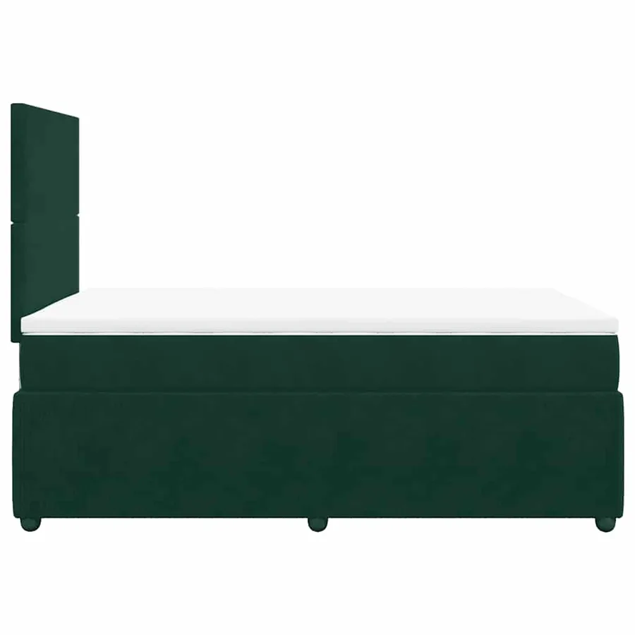 Sommier à lattes de lit avec matelas vert foncé 120x190 cm - 5