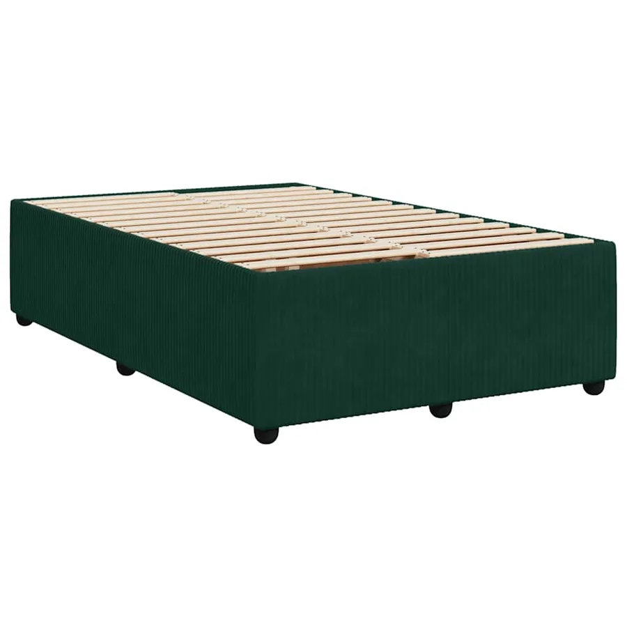 Sommier à lattes de lit avec matelas vert foncé 120x190 cm - 8