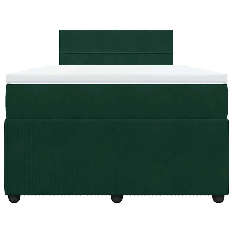 Sommier à lattes de lit avec matelas vert foncé 120x190 cm - 4