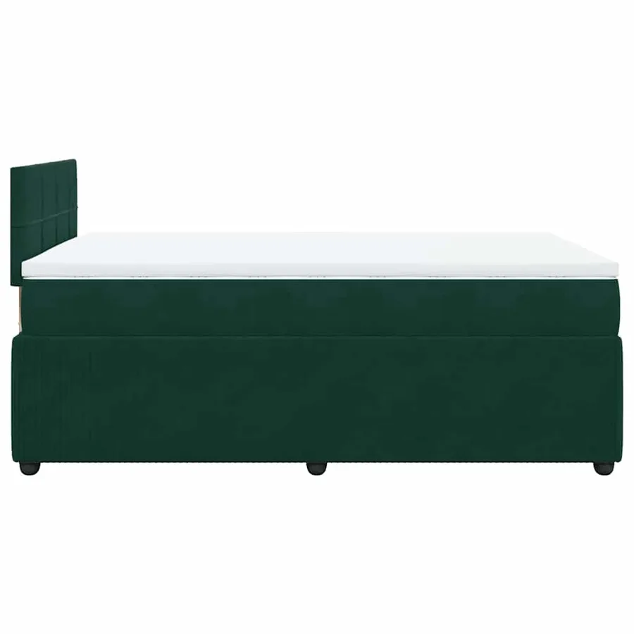 Sommier à lattes de lit avec matelas vert foncé 120x190 cm - 9