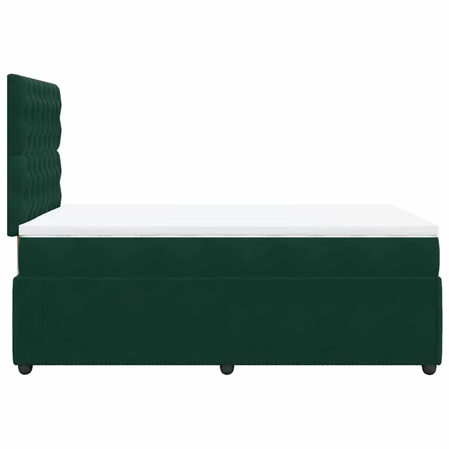Sommier à lattes de lit avec matelas vert foncé 120x190 cm - 5