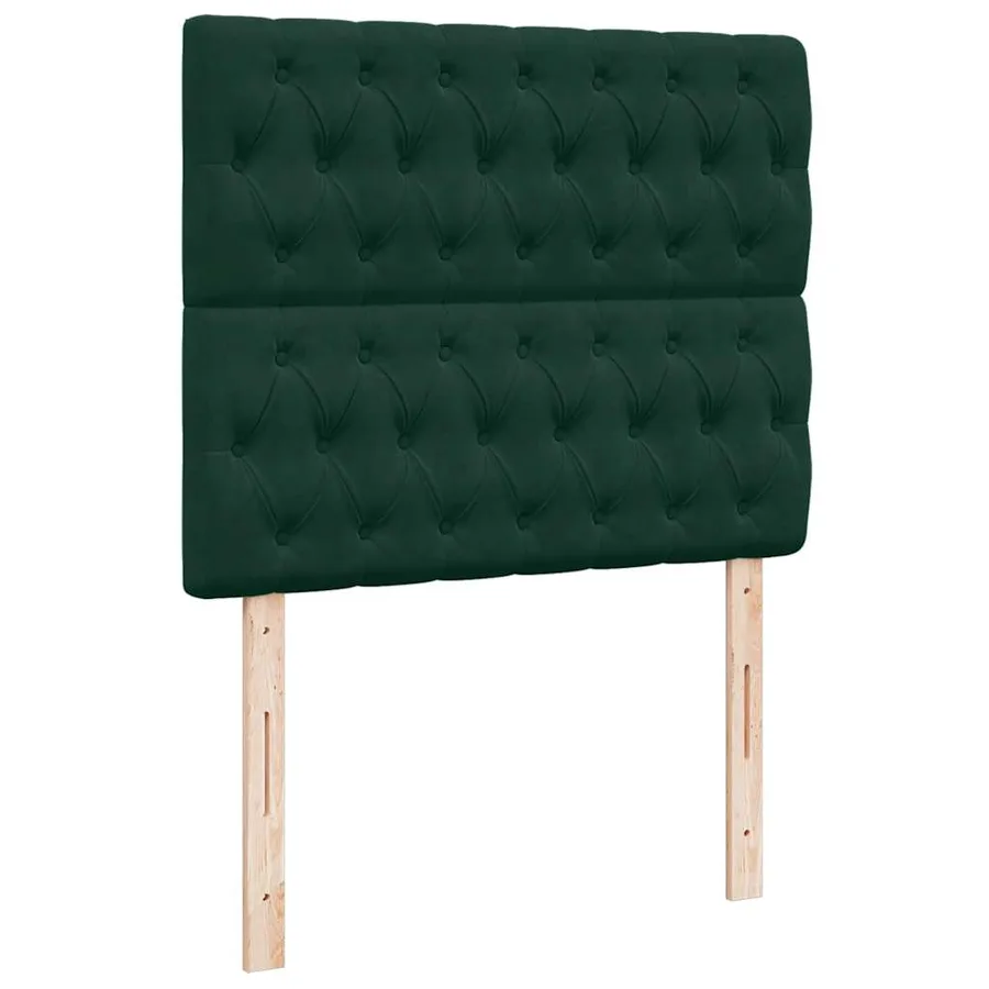 Sommier à lattes de lit avec matelas vert foncé 120x190 cm - 7