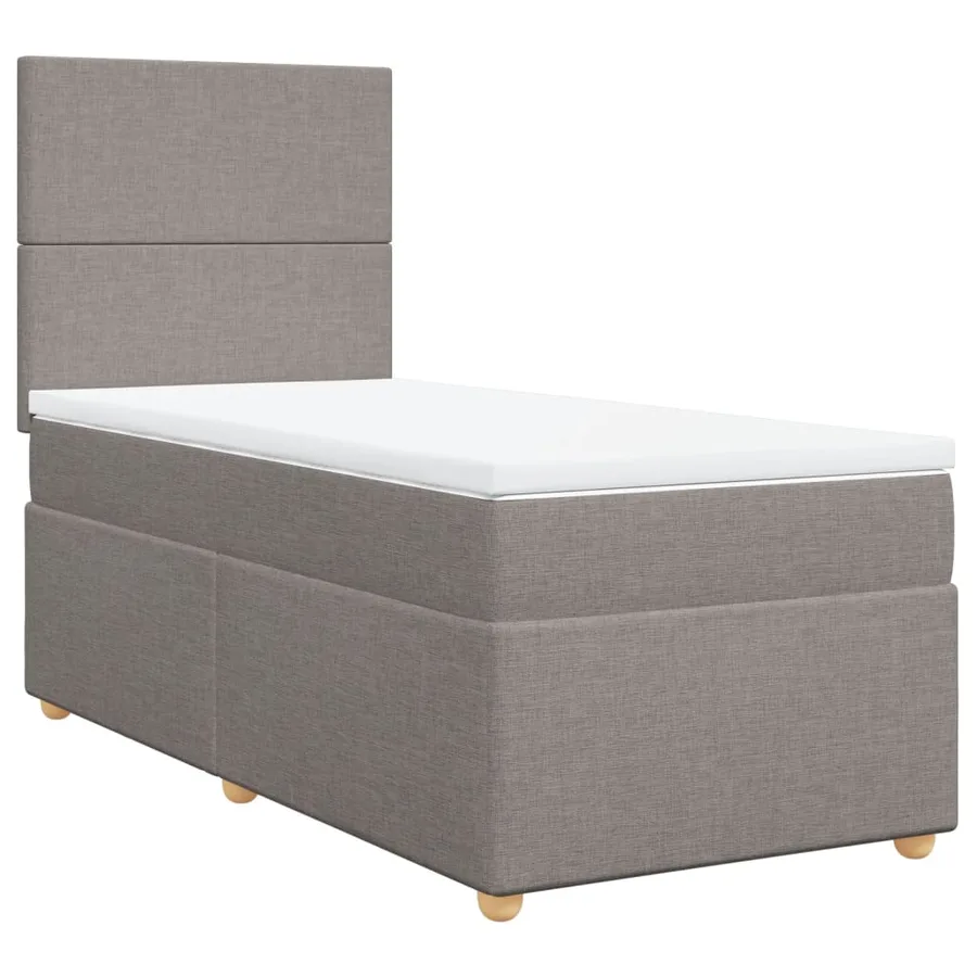 Sommier à lattes de lit avec matelas Taupe 80x200 cm Tissu - 3