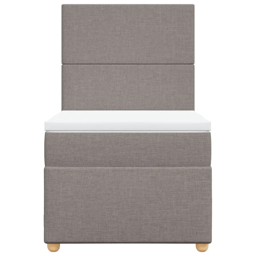 Sommier à lattes de lit avec matelas Taupe 80x200 cm Tissu - 6