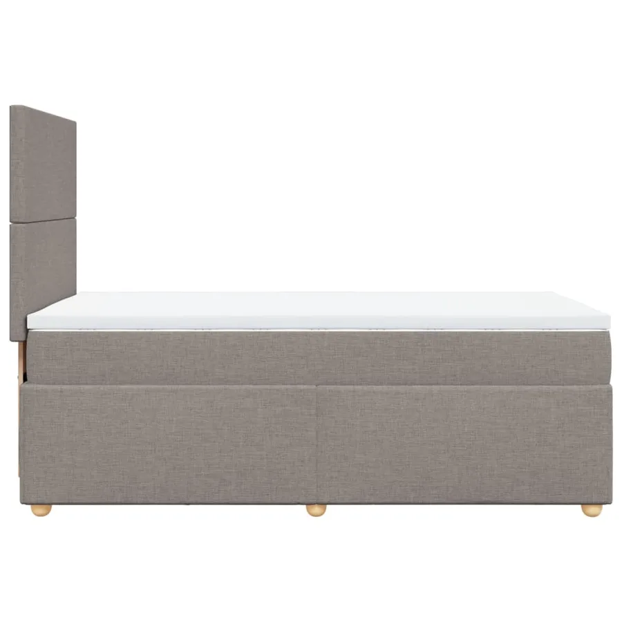 Sommier à lattes de lit avec matelas Taupe 80x200 cm Tissu - 7