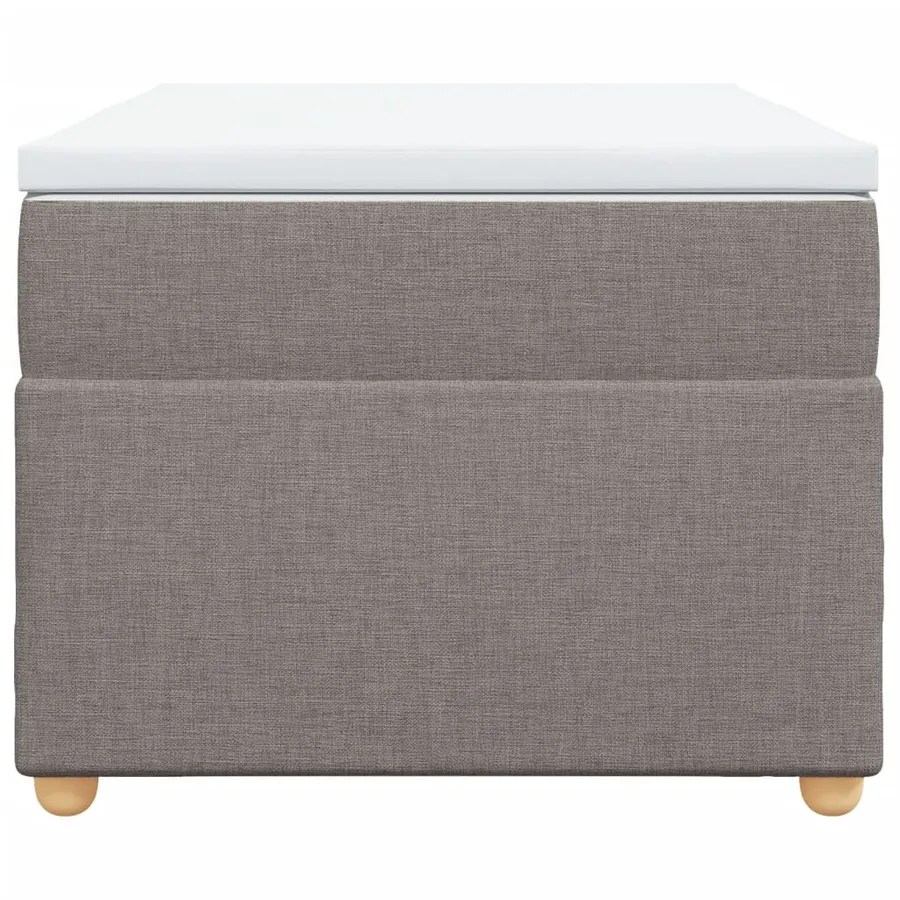Sommier à lattes de lit avec matelas Taupe 80x200 cm Tissu - 4
