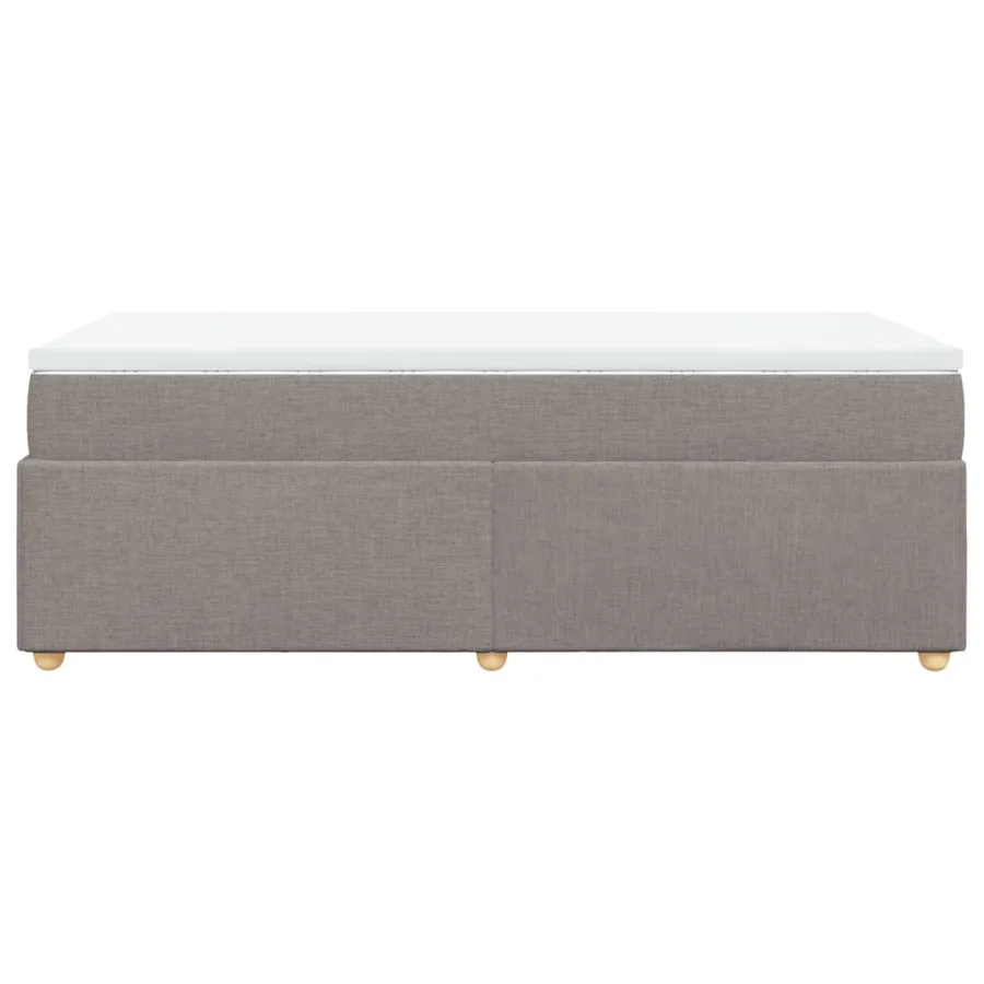 Sommier à lattes de lit avec matelas Taupe 80x200 cm Tissu - 8
