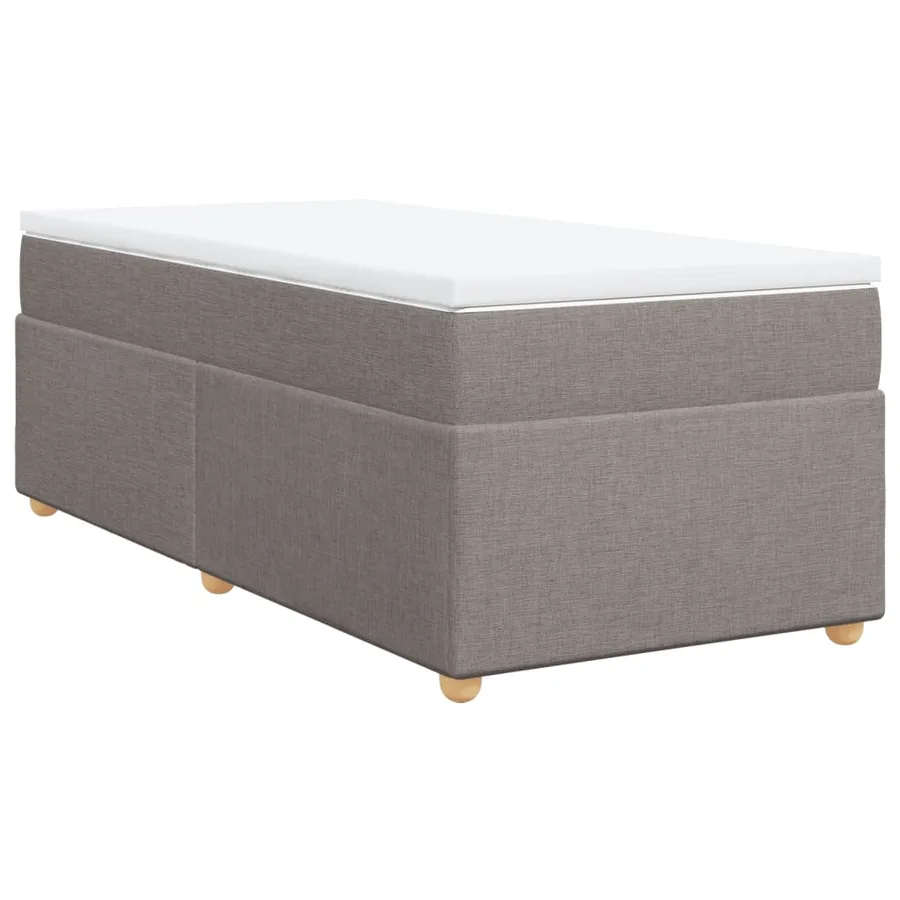 Sommier à lattes de lit avec matelas Taupe 80x200 cm Tissu - 9
