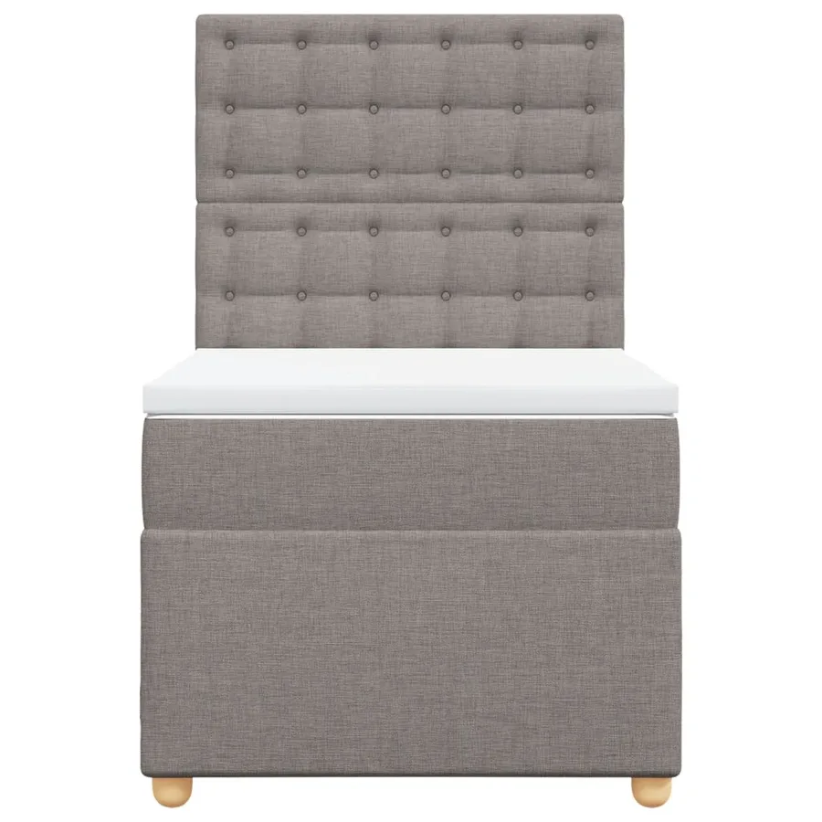 Sommier à lattes de lit avec matelas Taupe 80x200 cm Tissu - 6