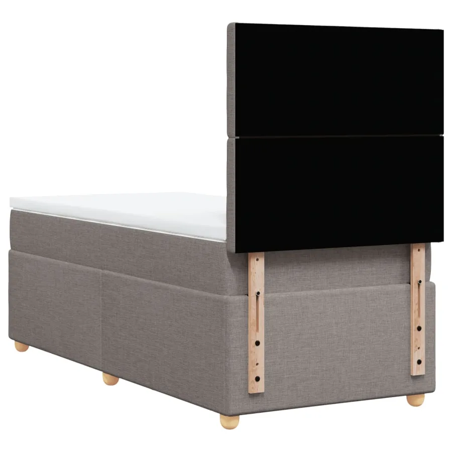 Sommier à lattes de lit avec matelas Taupe 80x200 cm Tissu - 8