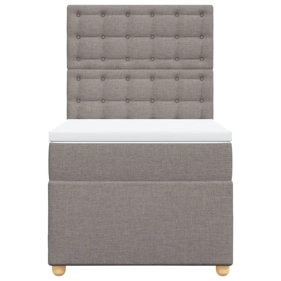 Sommier à lattes de lit avec matelas Taupe 80x200 cm Tissu - 3