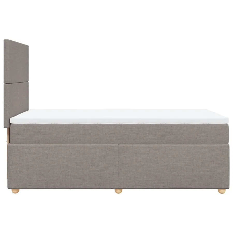 Sommier à lattes de lit avec matelas Taupe 80x200 cm Tissu - 5