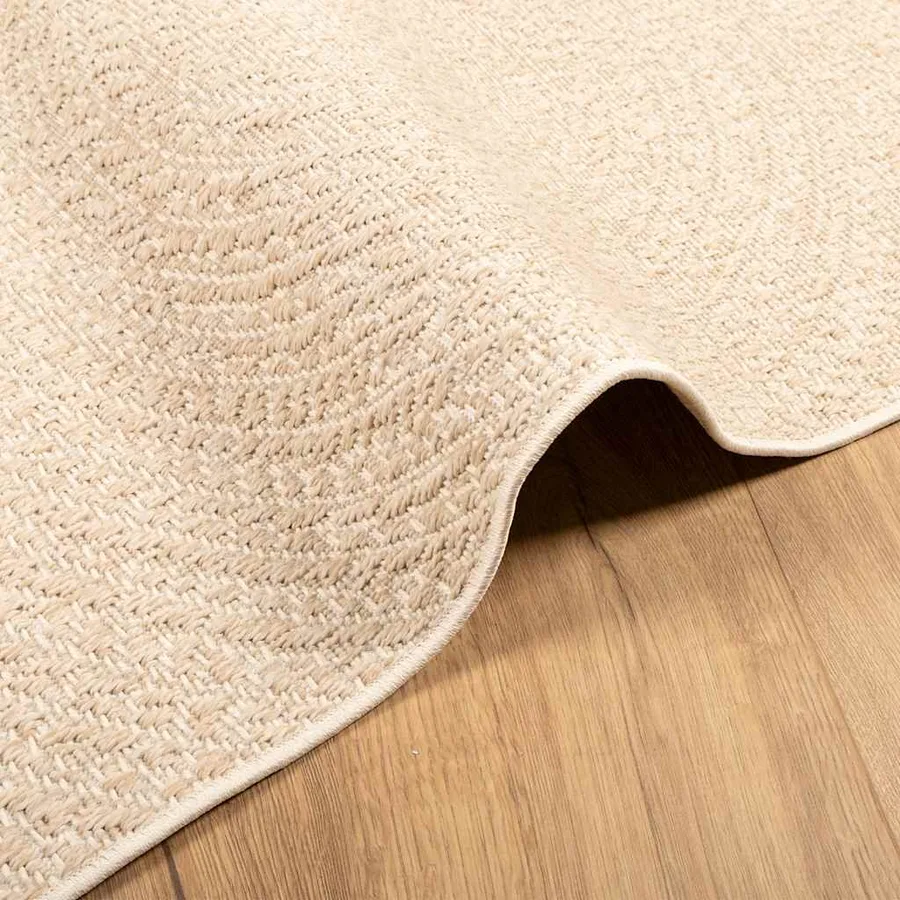 Tapis ZIZUR beige 120x170 cm aspect de jute intérieur extérieur - 5