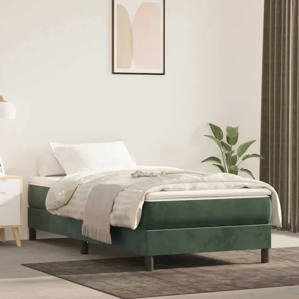 Matelas à ressorts ensachés 80 x 210 cm Vert foncé