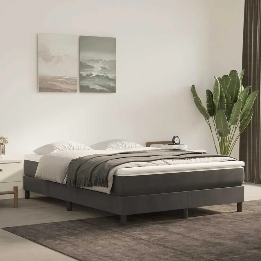 Matelas à ressorts ensachés 120 x 210 cm Gris foncé