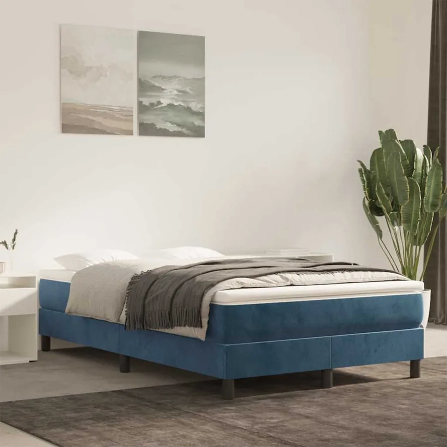 Matelas à ressorts ensachés 120 x 210 cm Bleu foncé