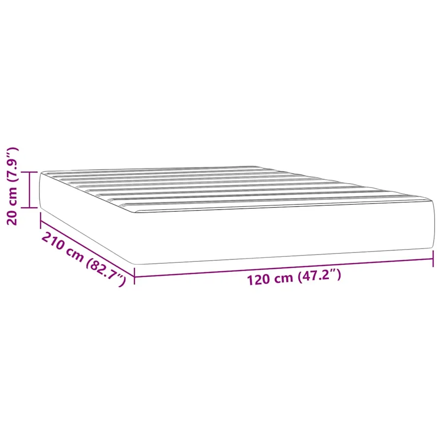Matelas à ressorts ensachés 120 x 210 cm Bleu foncé - 7