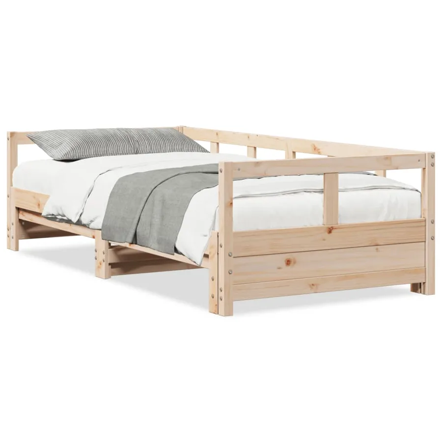 Lit de jour sans matelas 90x190 cm bois de pin massif - 2