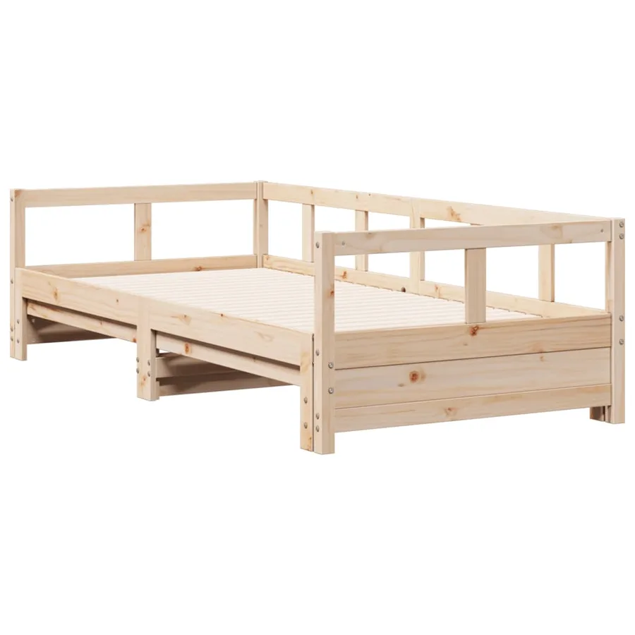 Lit de jour sans matelas 90x190 cm bois de pin massif - 3