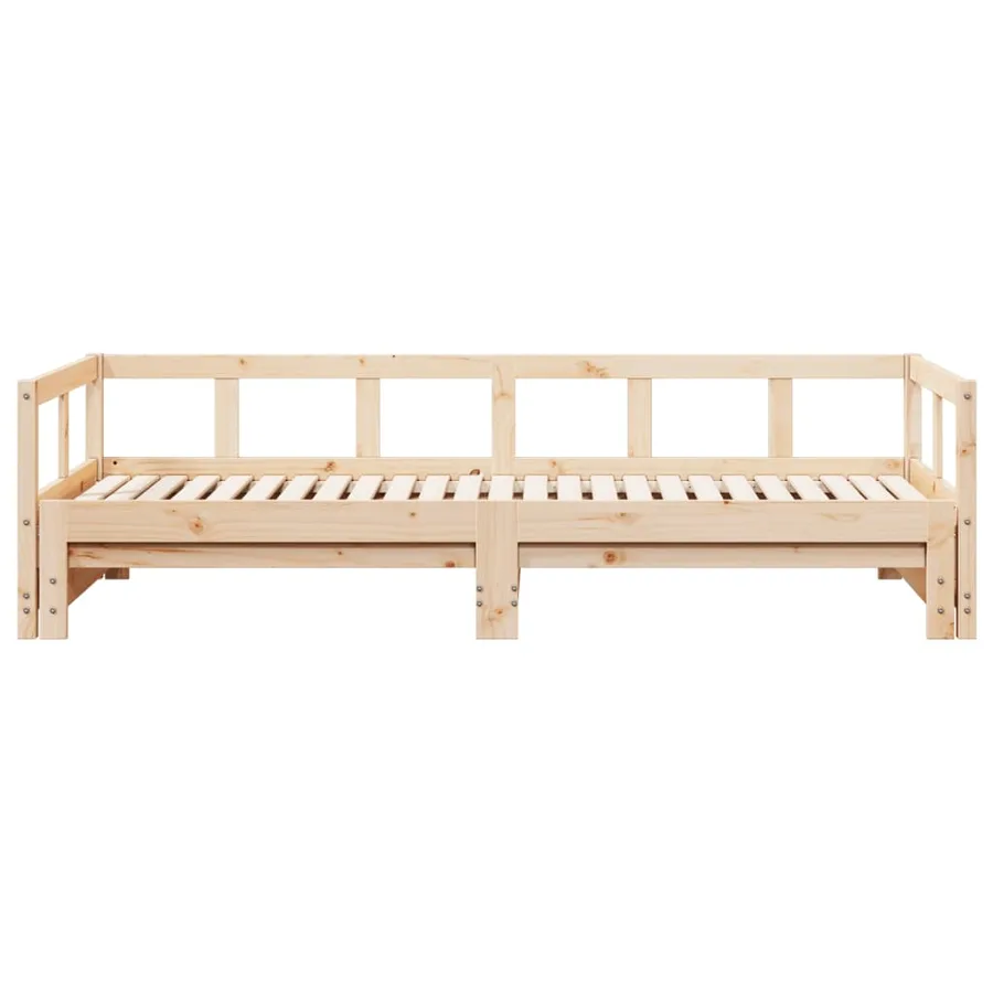 Lit de jour sans matelas 90x190 cm bois de pin massif - 5