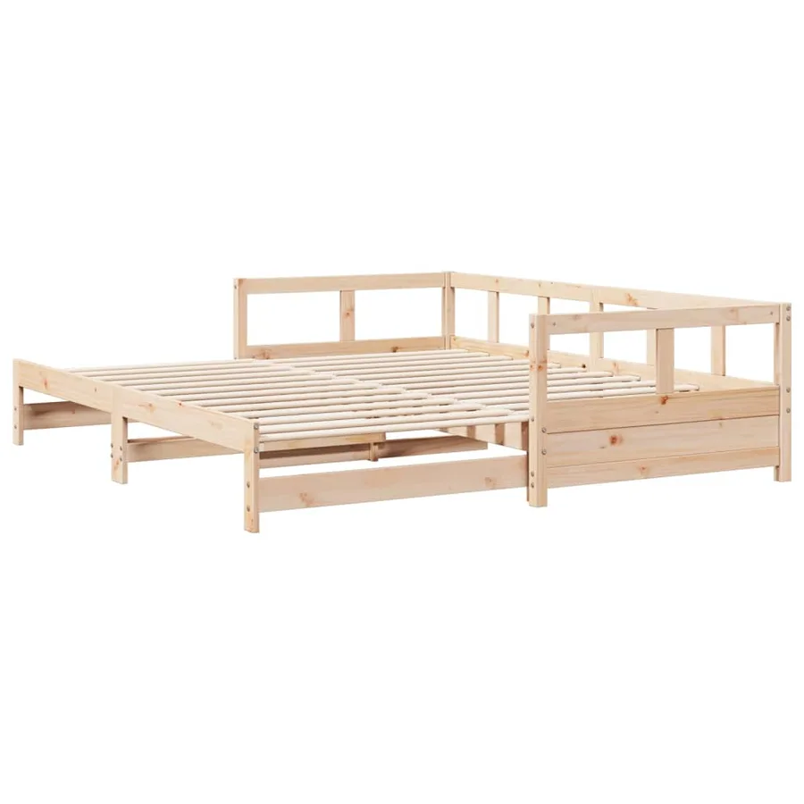 Lit de jour sans matelas 90x190 cm bois de pin massif - 8