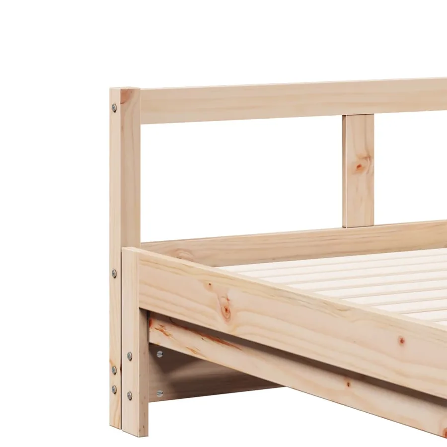 Lit de jour sans matelas 90x190 cm bois de pin massif - 9