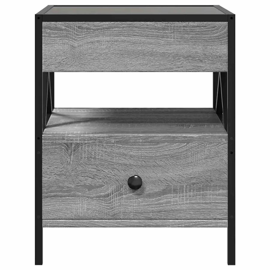 Table basse avec LED Infinity sonoma gris 40x40x51 cm - 6