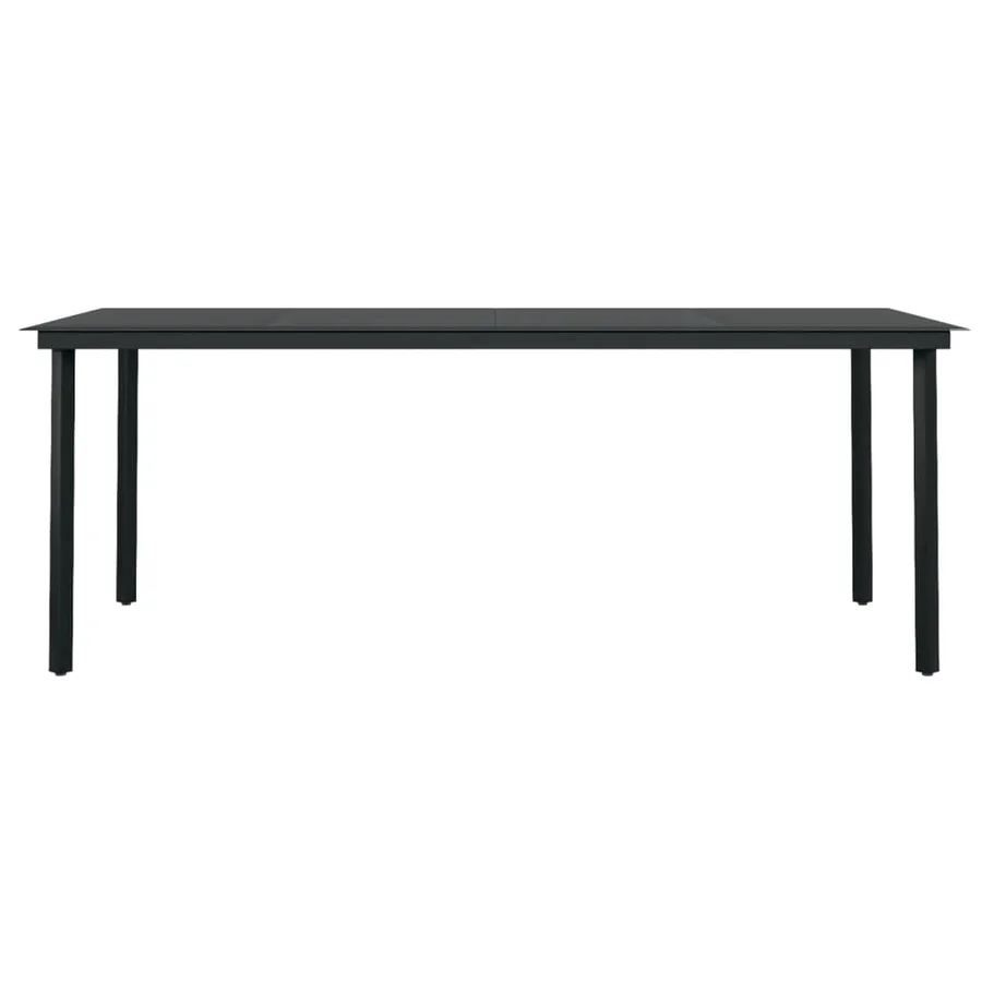 Ensemble à manger de jardin 7 pcs Noir - 6