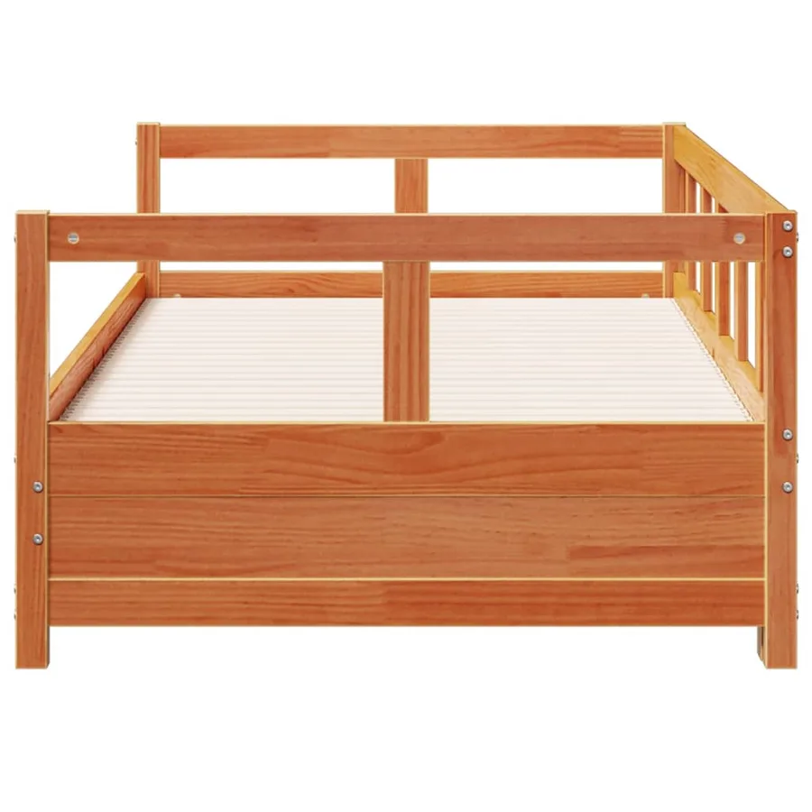 Lit de jour sans matelas cire marron 90x190 cm bois pin massif - 6
