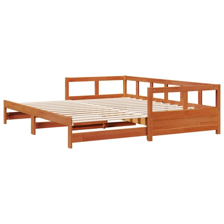 Lit de jour sans matelas cire marron 90x190 cm bois pin massif - 8