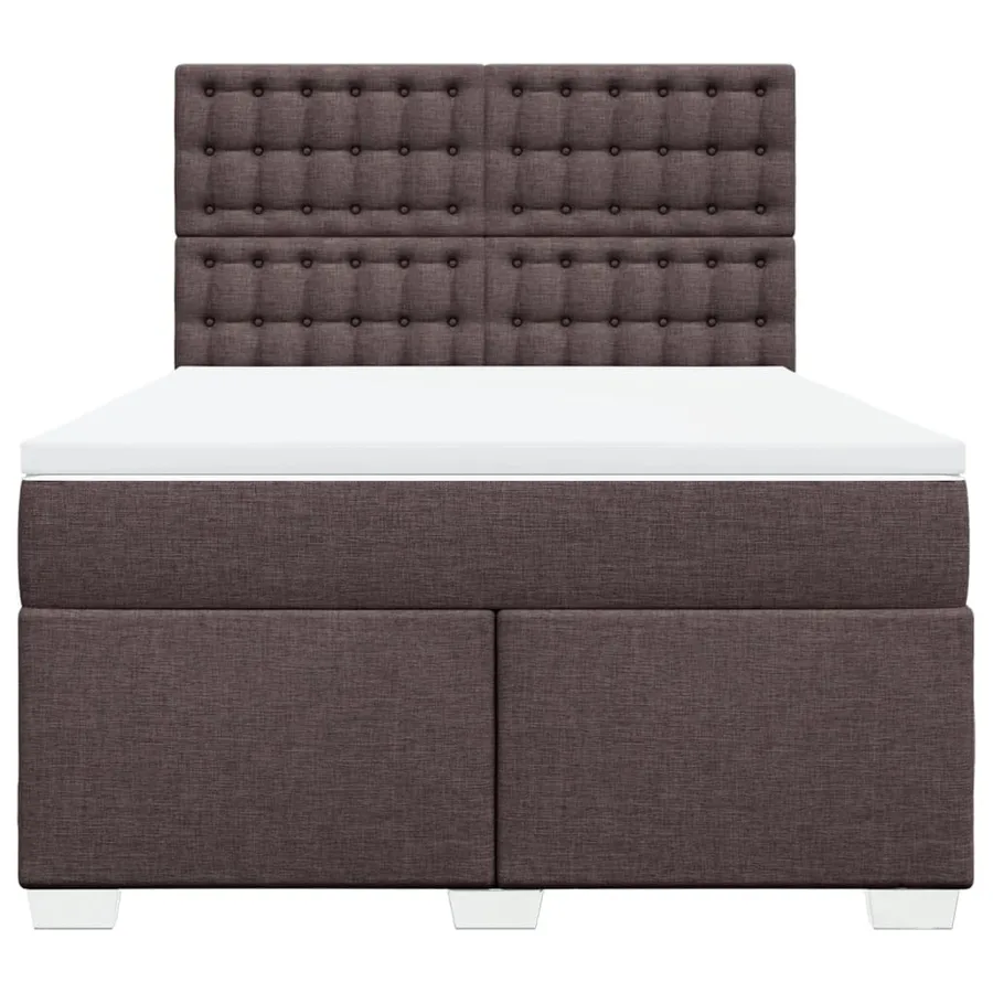 Sommier à lattes de lit avec matelas Marron foncé 160x200 cm - 4