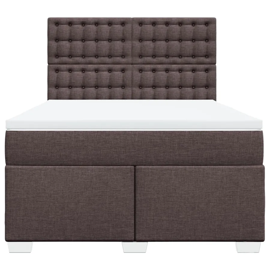 Sommier à lattes de lit avec matelas Marron foncé 160x200 cm - 6