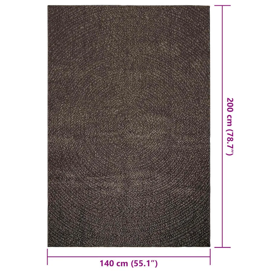 Tapis ZIZUR 140x200 cm aspect de jute intérieur extérieur - 9