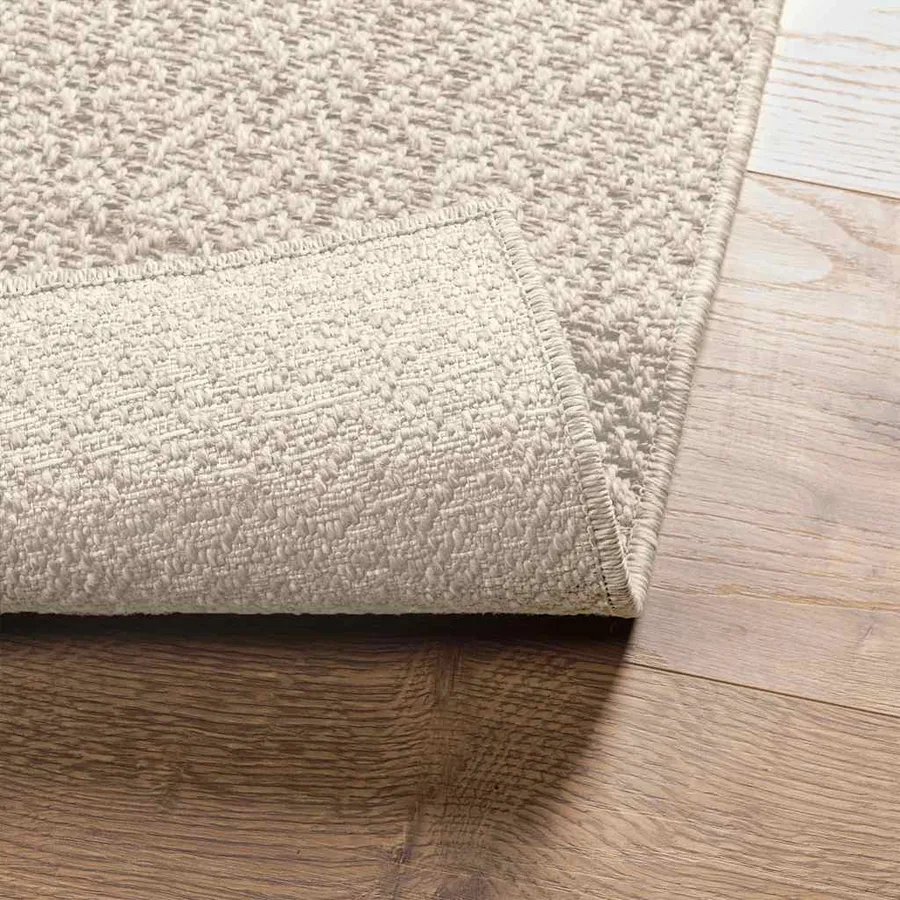Tapis ZIZUR crème 100x200 cm aspect de jute intérieur extérieur - 7