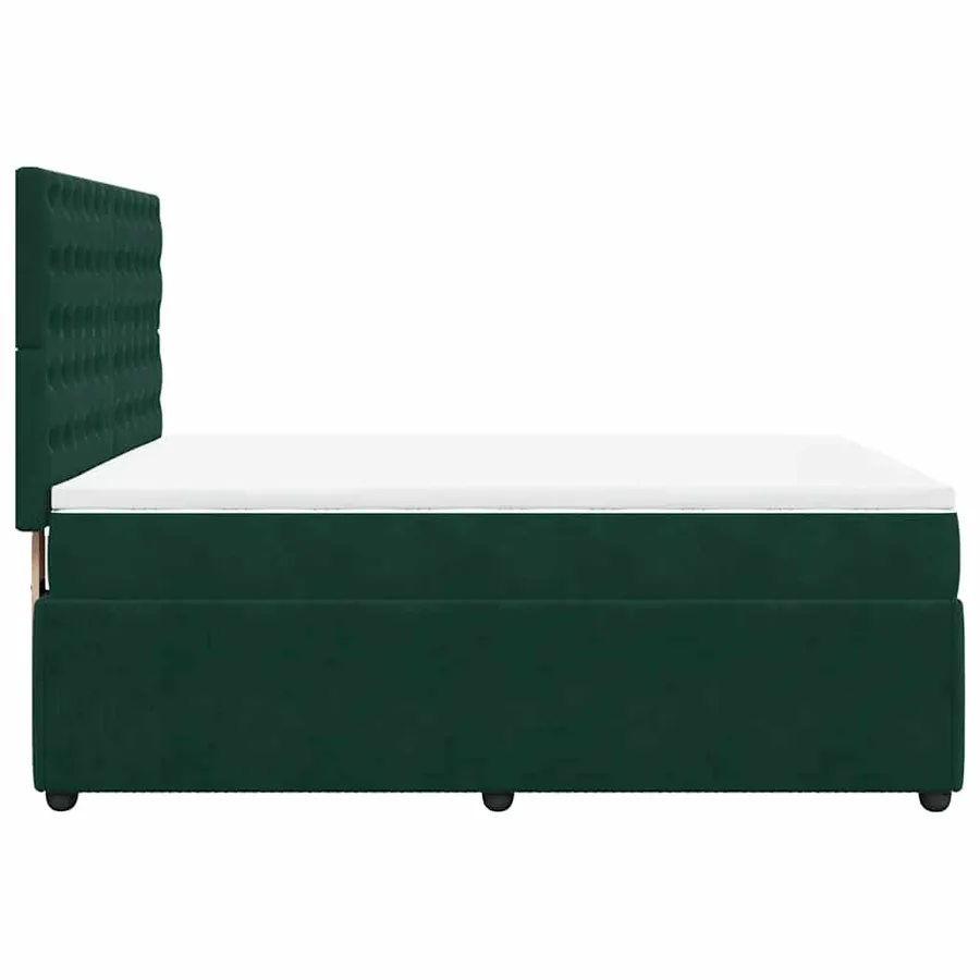Sommier à lattes de lit et matelas Vert foncé 160x200cm Velours - 7