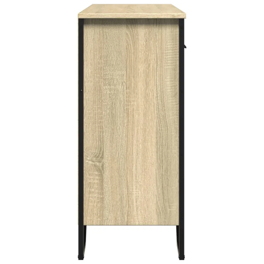Buffet chêne sonoma 97x32,5x74,5 cm bois d'ingénierie - 6