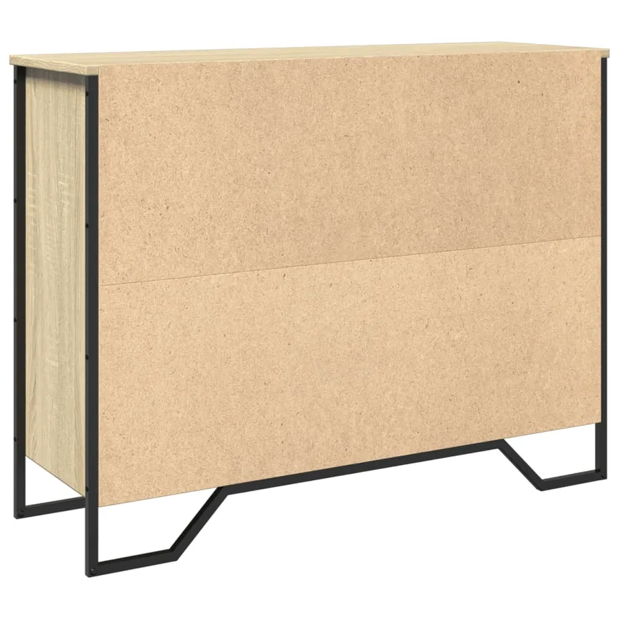 Buffet chêne sonoma 97x32,5x74,5 cm bois d'ingénierie - 7