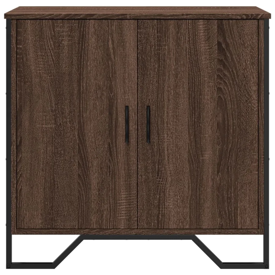 Buffet chêne marron 78x35,5x74,5 cm bois d'ingénierie - 4