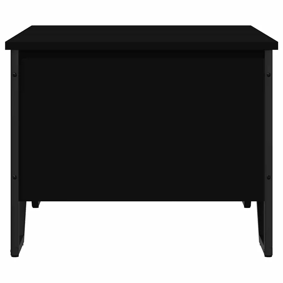 Table basse noir 75x51x40 cm bois d'ingénierie - 6