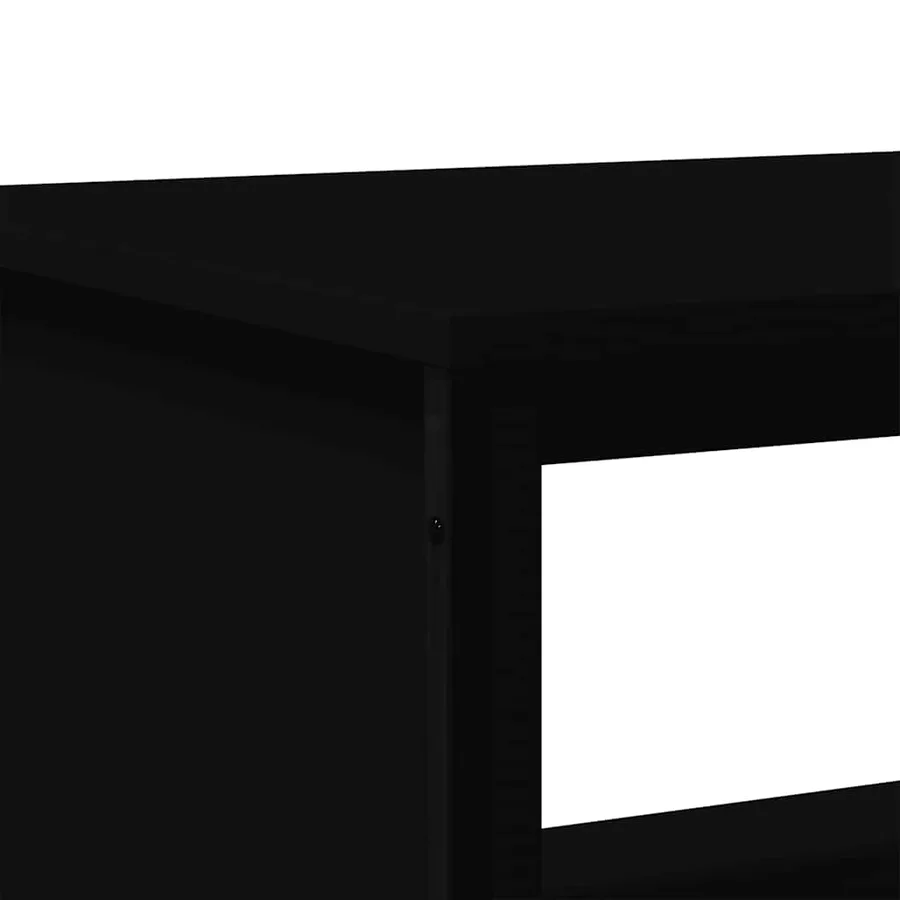 Table basse noir 75x51x40 cm bois d'ingénierie - 8
