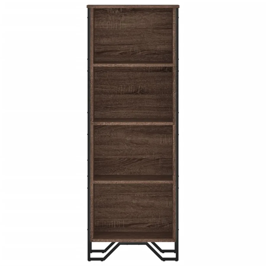 Bibliothèque chêne marron 50x31x137,5 cm bois d'ingénierie - 4