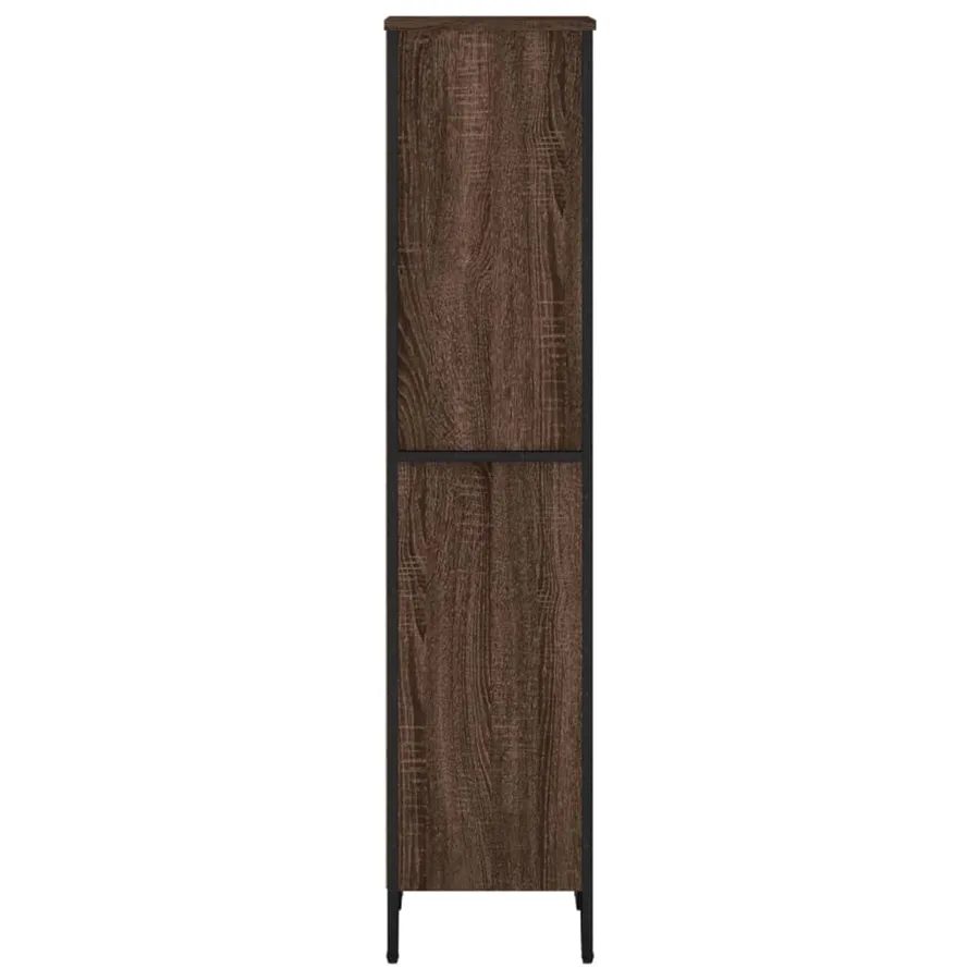 Bibliothèque chêne marron 50x31x137,5 cm bois d'ingénierie - 5