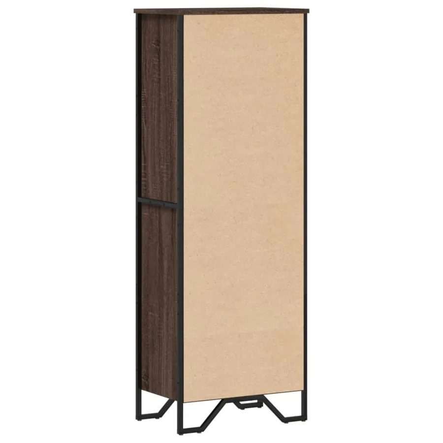 Bibliothèque chêne marron 50x31x137,5 cm bois d'ingénierie - 6