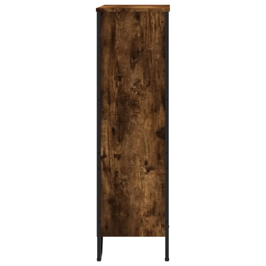 Bibliothèque chêne fumé 80x31x106 cm bois d'ingénierie - 5