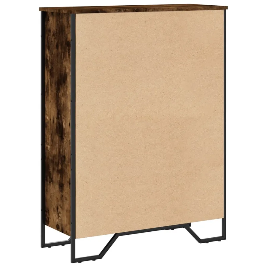 Bibliothèque chêne fumé 80x31x106 cm bois d'ingénierie - 6