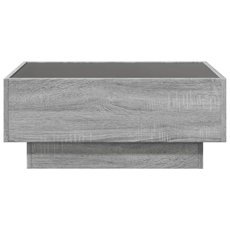 Table basse avec LED sonoma gris 70x50x30 cm bois d'ingénierie - 6
