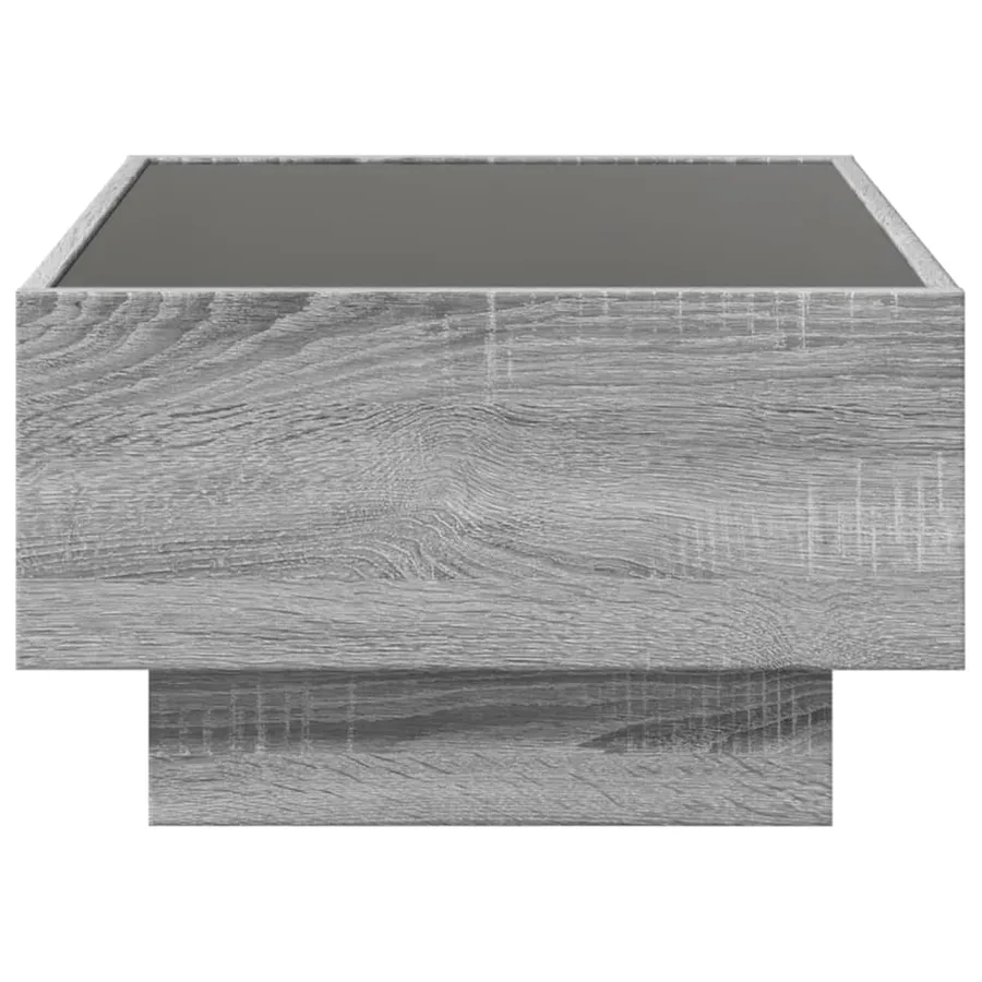 Table basse avec LED sonoma gris 70x50x30 cm bois d'ingénierie - 7