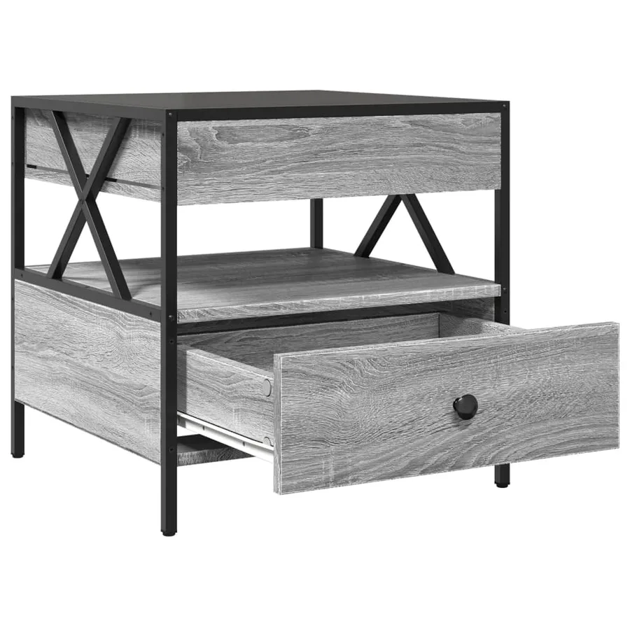 Table basse avec LED Infinity sonoma gris 50x50x51 cm - 7